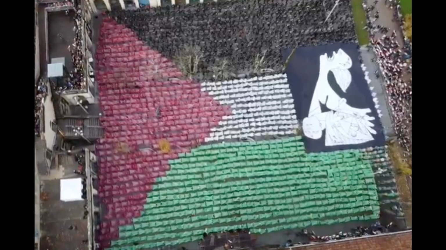 H Γκερνίκα αλληλέγγυα στη Γάζα