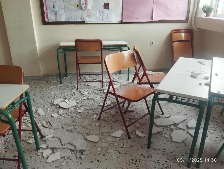 Ολόκληρος Σύλλογος Διδασκόντων εγκαλείται πειθαρχικά επειδή έπεσε το ταβάνι του σχολείου! Στο 1ο Δημοτικό Σχολείο Πόρτο Ράφτη